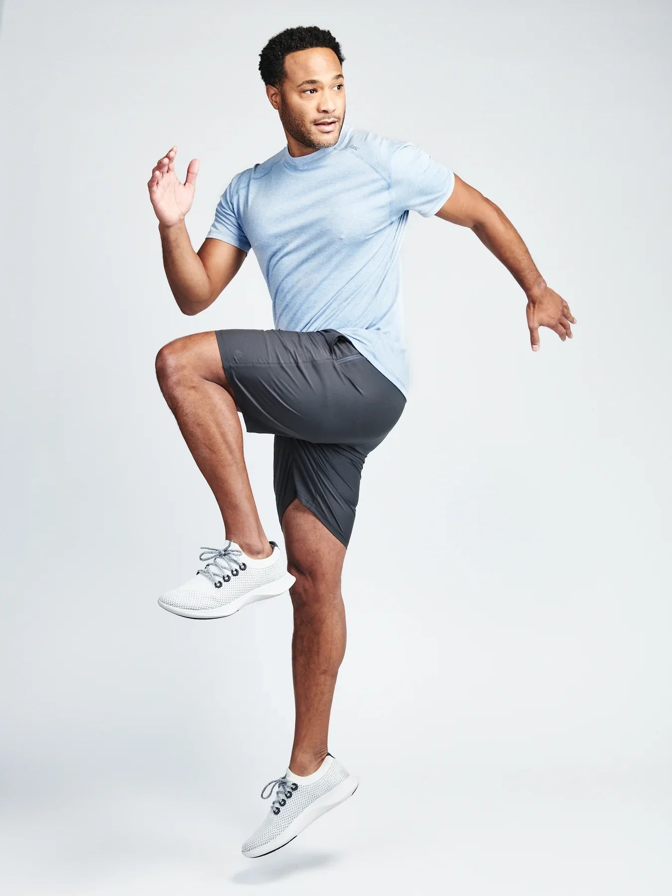 Tasc Carrollton Fitness T-Shirt in Cloud Heather - NEW!