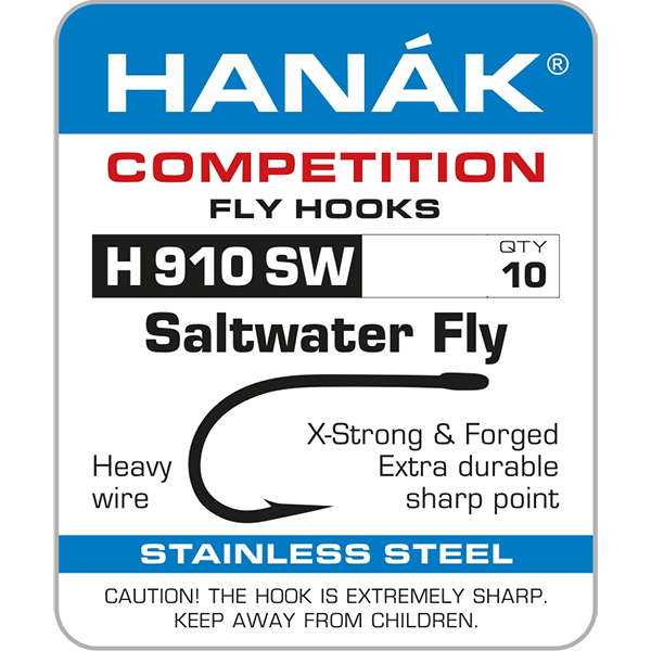 Hanak H 910SW Saltwater Stainless Barbed Hooks - 10 pack