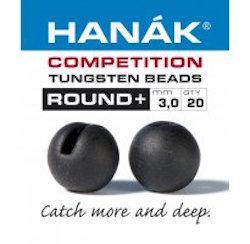 Hanak Round+ Slotted Tungsten Beads