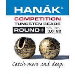 Hanak Round+ Slotted Tungsten Beads