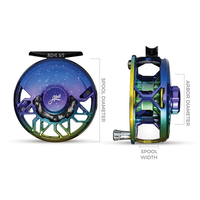 Abel ROVE 5/7 Teal Fly Reel with Underwood Salt Engraving and Platinum – TroutPro