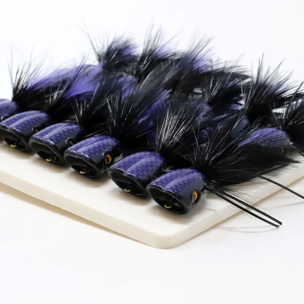 Double Barrel Bass Bug Popper Orange #2