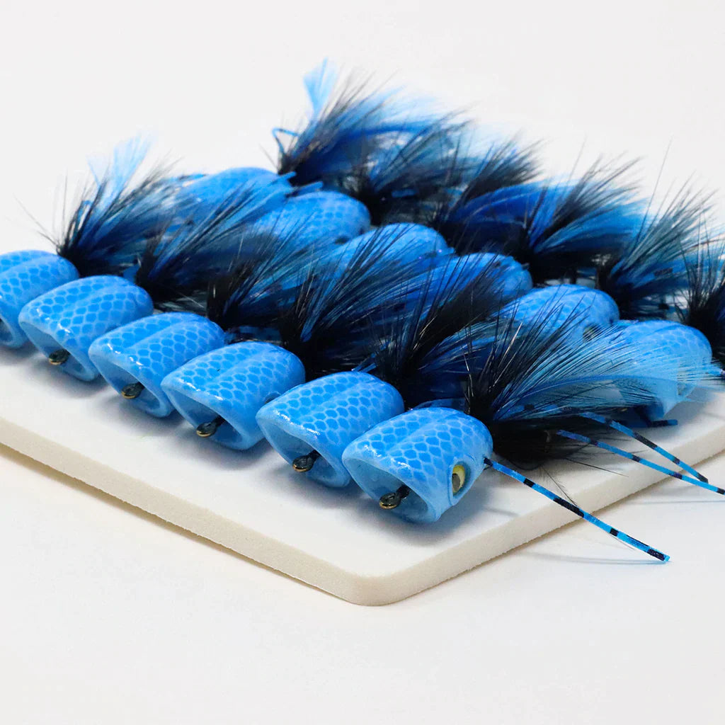 Double Barrel Bass Bug Popper Orange #2