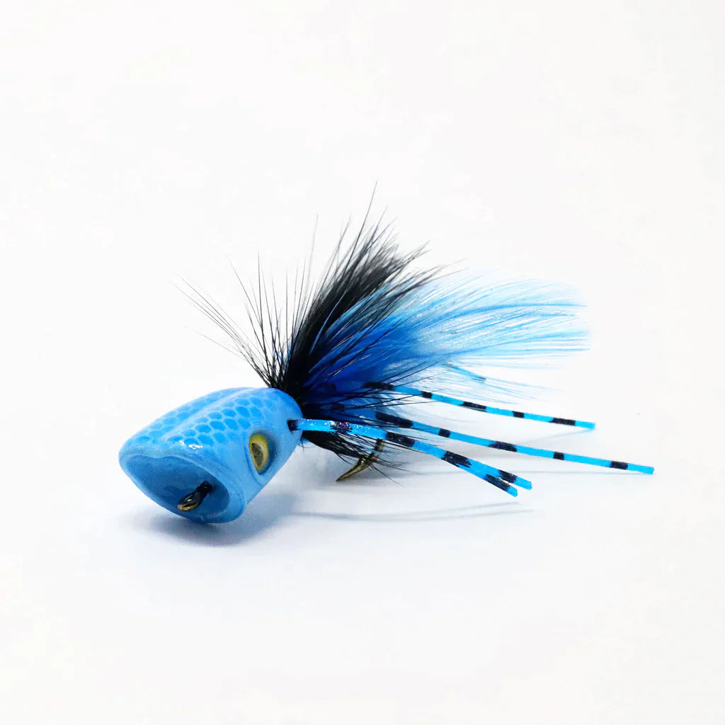 Double Barrel Bass Bug Popper Orange #2